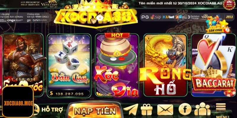 Game bài Xocdia88 có nhiều game siêu phẩm 